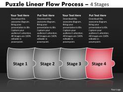 Puzzle linear flow process 4 stages