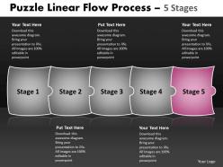 Puzzle linear flow process 5 stages 91