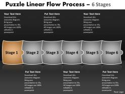 Puzzle linear flow process 6 stages 73