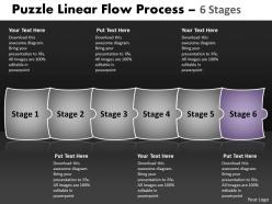 Puzzle linear flow process 6 stages 73