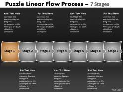 Puzzle linear flow process 7 stages