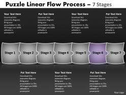 Puzzle linear flow process 7 stages
