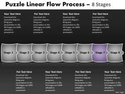 Puzzle linear flow process 8 stages 34