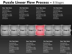 Puzzle linear flow process 8 stages