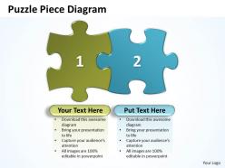 Puzzle piece diagram powerpoint templates ppt presentation slides 0812