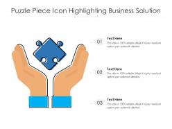 Puzzle piece icon highlighting business solution