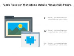 Puzzle Piece Icon Highlighting Website Management Plugins