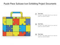 Puzzle Piece Suitcase Icon Exhibiting Project Documents
