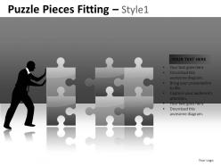 Puzzle pieces 1 powerpoint presentation slides db