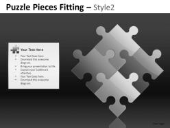 Puzzle pieces 2 powerpoint presentation slides db