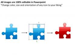 Puzzle pieces 2 powerpoint presentation slides db