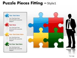 Puzzle pieces fitting style 1 ppt 4
