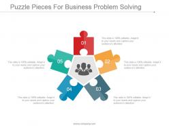 Puzzle pieces for business problem solving ppt templates