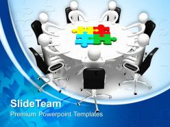 Puzzle pieces powerpoint templates board meeting and jigsaw ppt slide