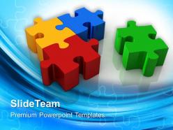 Puzzle pieces ppt powerpoint templates solution business slides