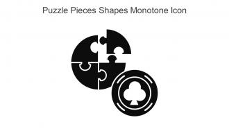 Puzzle Pieces Shapes Monotone Icon In Powerpoint Pptx Png And Editable Eps Format