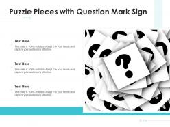 Puzzle pieces with question mark sign