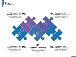 Puzzle ppt infographic template slide