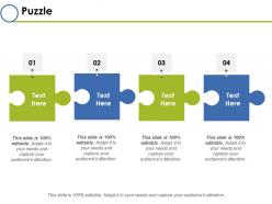 15736478 style puzzles linear 4 piece powerpoint presentation diagram infographic slide