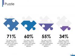 Puzzle ppt portfolio infographic template