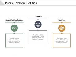 Puzzle problem solution ppt powerpoint presentation icon brochure cpb