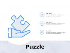 Puzzle problem solving f89 ppt powerpoint presentation outline icons