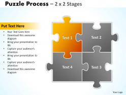 Puzzle process 2 x 2 stages