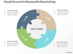 Puzzle process for business problem solving flat powerpoint design