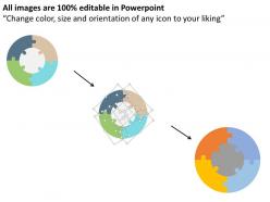 Puzzle process for business problem solving flat powerpoint design