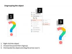 Puzzle question mark for accounting conventions flat powerpoint design