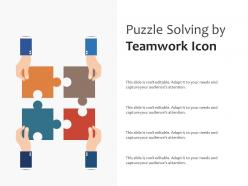 Puzzle solving by teamwork icon