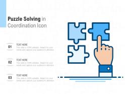 Puzzle solving in coordination icon