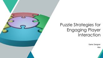 Puzzle Strategies For Engaging Player Interaction PPT PowerPoint AT
