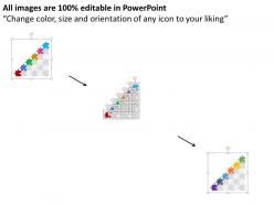 Puzzle success financial bar chart graph flat powerpoint design