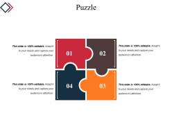 Puzzle template 3 powerpoint slide background designs