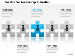 Puzzles for leadership indication powerpoint template