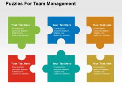 Puzzles for team management flat powerpoint design