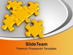 Puzzles interconnected problem solution powerpoint templates ppt themes and graphics 0213