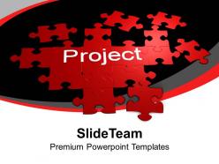 Puzzles with word project finance powerpoint templates ppt backgrounds for slides 0113