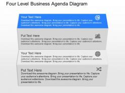Pw four level business agenda diagram powerpoint template