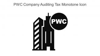 PWC Company Auditing Tax Monotone Icon In Powerpoint Pptx Png And Editable Eps Format