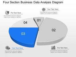 Px four section business data analysis diagram powerpoint template