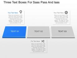 px Three Text Boxes For Saas Pass And Iaas Powerpoint Template