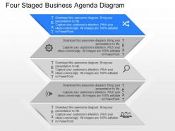 Py four staged business agenda diagram powerpoint template
