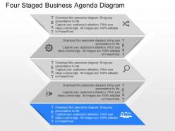 Py four staged business agenda diagram powerpoint template