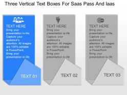 py Three Vertical Text Boxes For Saas Pass And Iaas Powerpoint Template