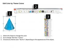 Pyramid cone powerpoint template slide