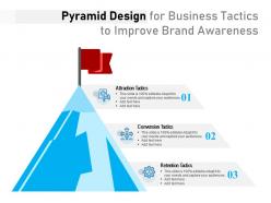 Pyramid design for business tactics to improve brand awareness