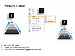 Pyramid design with process arrow