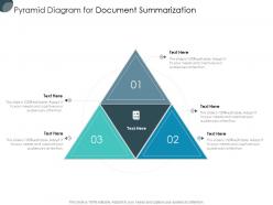 Pyramid diagram for document summarization infographic template